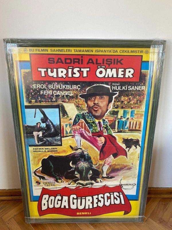 Turist Ömer Boğa Güreşçisi Afişi 1971 | Sadri Alışık, Erol Büyükburç, Fatma Belgen, Feri Cansel, Mualla Sürer | Reji Hulki Saner | Çerçeve Hediyedir