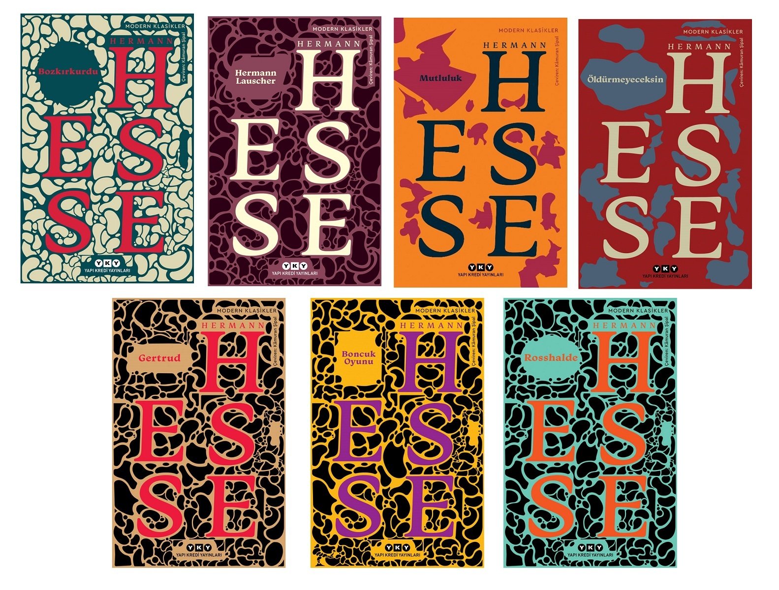 Hermann Hesse 7 Kitap- Bozkırkurdu - Gertrud - Hermann Lauscher - Mutluluk - Öldürmeyeceksin - Rosshalde - Boncuk Oyunu