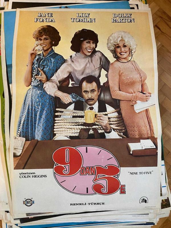 9 dan 5'e - Nine to Five Film Afişi | Jane Fonda, Lilly Tomlin, Dolly Parton