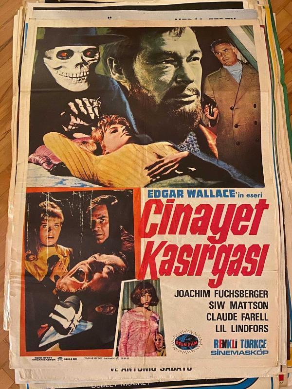 Edgar Wallace'in Eseri CİNAYET KASIRGASI FİLMİNİN AFİŞİ - J. FUCHSBERGER