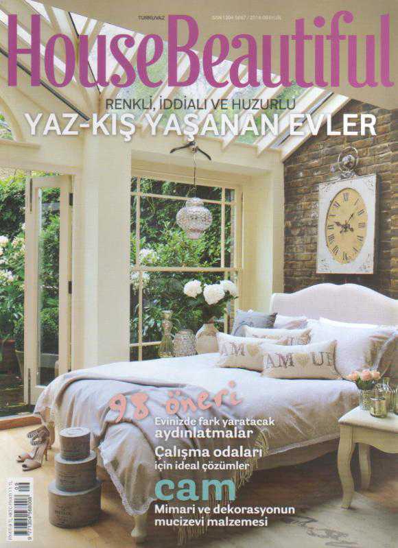 HOUSE BEAUTIFUL EYLÜL 2014 - RENKLİ İDDALI VE HUZURLU YAZ-KIŞ YAŞAYAN EVLER - 98 ÖNERİ - CAM, MİMARİ VE DEKORASYONUN MUCİZEVİ MALZEMESİ - ÇALIŞMA ODAL