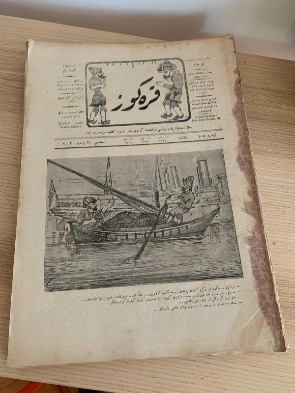 Osmanlıca KARAGÖZ DERGİSİ Cilt 1-2 | 5 - 209 sayılar arası 172 | Toplam 172 sayı Mizah dergisi 1325 - 1326 / 1908 - 1909 Ottoman Humor Magazine