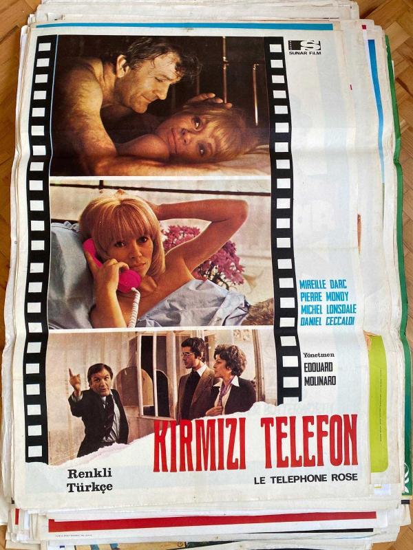 FİLM AFİŞİ - KIRMIZI TELEFON - MIREILLE DARC - PIERRE MONDY - MICHEL LONSDALE - DANIEL CECCALDI