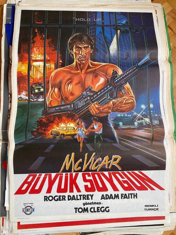 BÜYÜK SOYGUN McVICAR FİLMİNİN AFİŞİ OYNAYANLAR: ROGER DALTREY, ADAM FAITH YÖNETMEN: TOM CLEGG