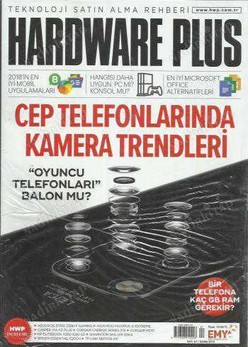 HARDWARE PLUS KASIM 2018 SAYI 67 CEP TELEFONLARINDA KAMERA TRENDLERİ, 2018'İN EN İYİ MOBİL UYGULAMALARI, BİR TELEFONA KAÇ GB RAM GEREKİR?, OYUNCU TELE
