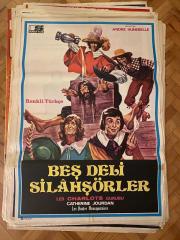 BEŞ DELİ SİLAHŞÖRLER FİLMİNİN ÇİZİM AFİŞİ - LES CHARLOTS