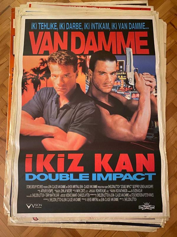 İKİZ KAN - DOUBLE IMPACT FİLMİNİN AFİŞİ OYNAYANLAR: JEAN CLAUDE VAN DAMME