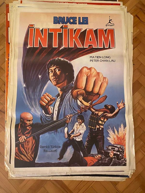 İNTİKAM FİLMİNİN AFİŞİ OYNAYANLAR: BRUCE LEI, MA TIEN LONG, PETER CHAN LAU