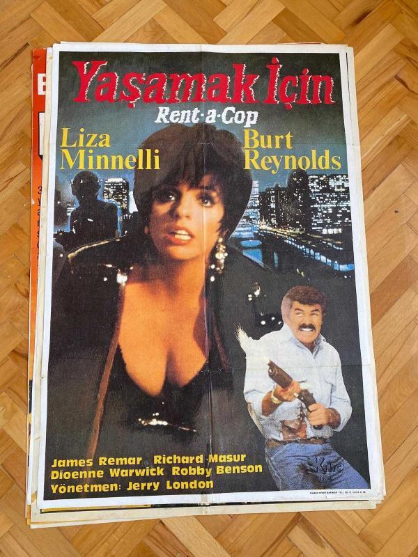 YAŞAMAK İÇİN - RENT A COP FİLMİNİN AFİŞİ - BURT REYNOLDS, LIZA MINNELLI, JAMES REMAR, RICHARD MASUR - JERRY LONDON