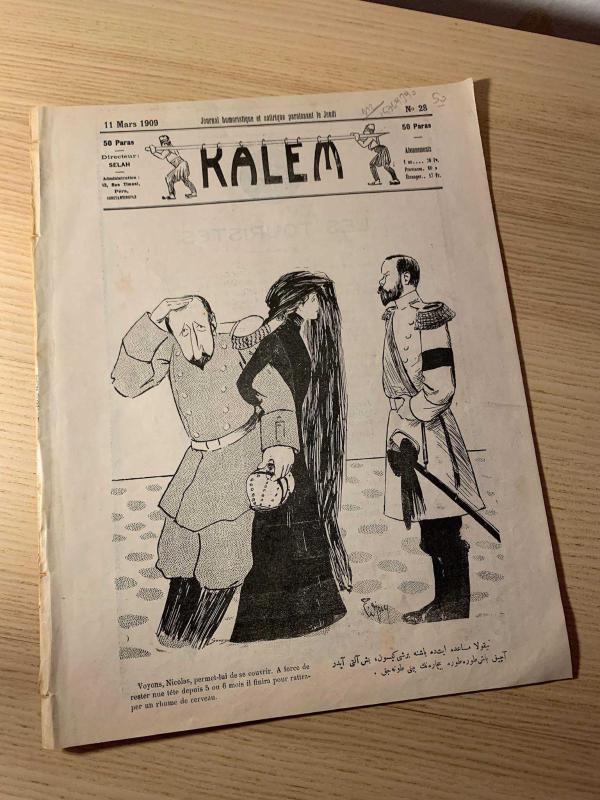 KALEM EDEBİ MİZAH DERGİSİ No: 28 | 11 Mart 1909 | Çizimler Cemil Cem Djem