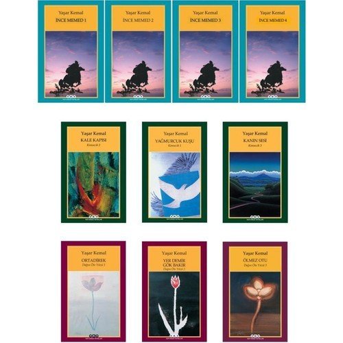 Yapı Kredi Yaşar Kemal 10 Kitap Set - İnce Memed - Dağın Öte Yüzü - Kimsecik Serisi