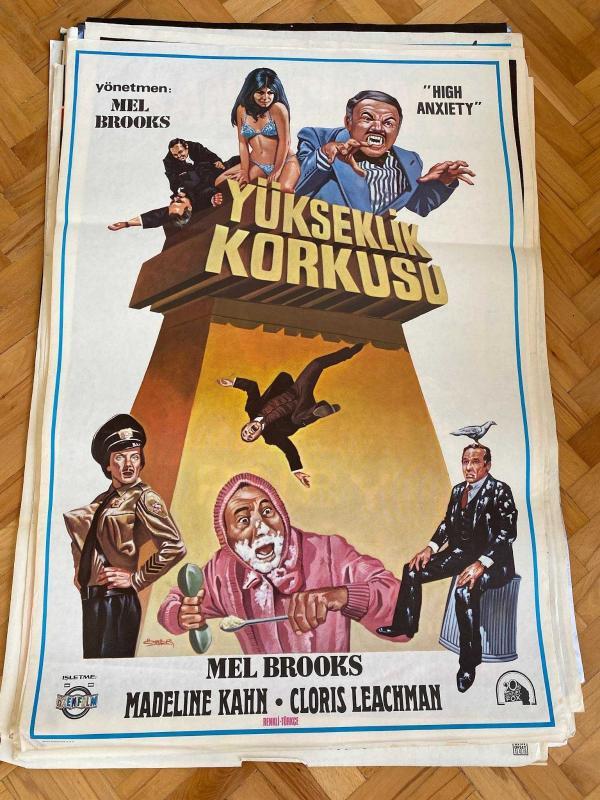 YÜKSEKLİK KORKUSU FİLMİNİN AFİŞİ | HIGH ANXIETY | MEL BROOKS, MADELEINE KAHN