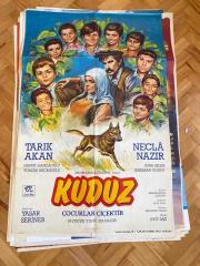 KUDUZ Tarık AKAN, Necla NAZIR Film Çizim Afişi
