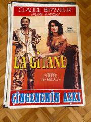 ÇİNGENENİN AŞKI - LA GITANE FİLMİNİN AFİŞİ | VALERIE KAPRISKY, LAUDE BRASSEUR - PHILIPPE DE BROCA