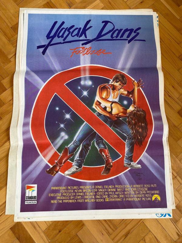 Yasak Dans - Footloose Çizim Film Afişi | Kevin Bacon, Lori Singer