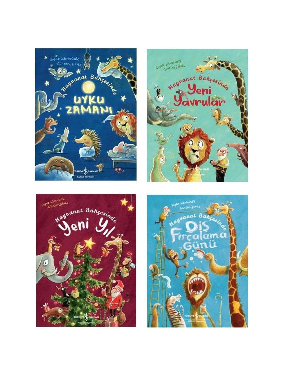 Sophie Schoenwald - Hayvanat Bahçesinde Uyku Zamanı Hikayeleri Seti (4 Kitap) - İş Bankası Kültür Yayınları