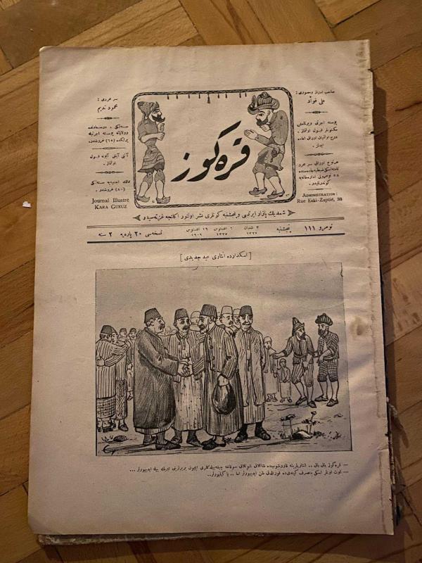 KARAGÖZ OSMANLICA NO.111 MİZAHİ HALK GAZETESİ 1909 | Sene 2
