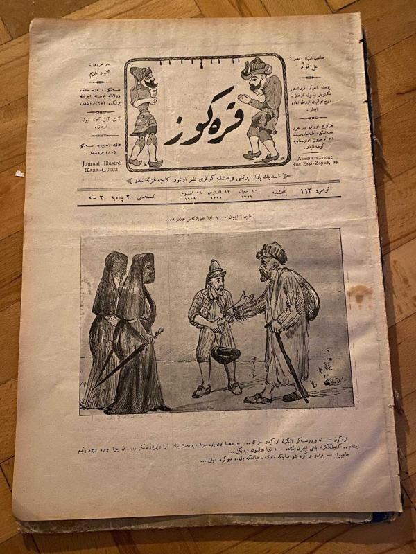 KARAGÖZ OSMANLICA NO.113 MİZAHİ HALK GAZETESİ 1909 | Sene 2