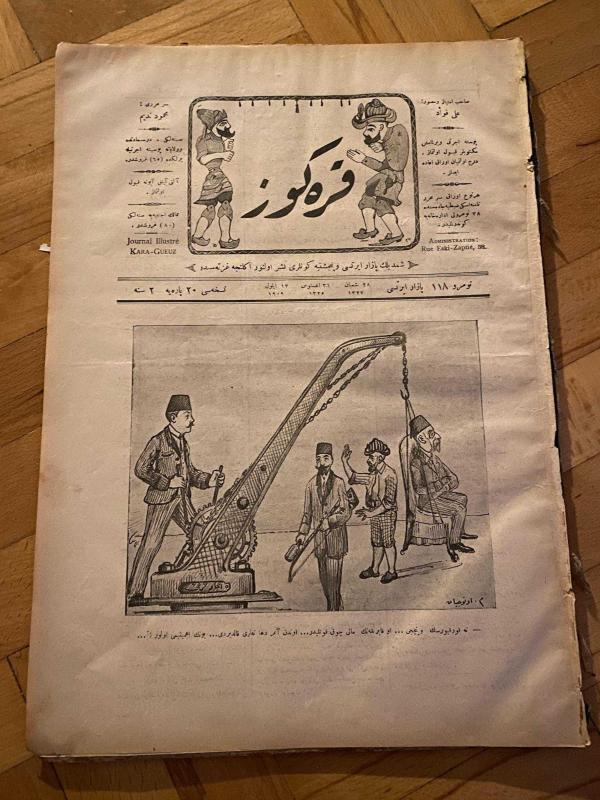 KARAGÖZ OSMANLICA NO.118 MİZAHİ HALK GAZETESİ 1909 | Sene 2