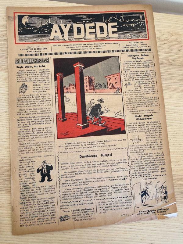 AYDEDE | 23 Ekim 1948 | NO: 91 - 49 | Kapak Turhan Selçuk