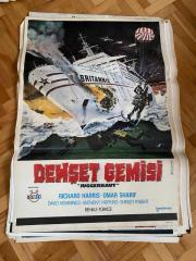 DEHŞET GEMİSİ ''JUGGERNAUT'' FİLMİNİN AFİŞİ OYNAYANLAR: RICHARD HARRIS, OMAR SHARIF, DAVID HEMMINGS, ANTHONY HOPKINS, SHIRLEY KNIGHT
