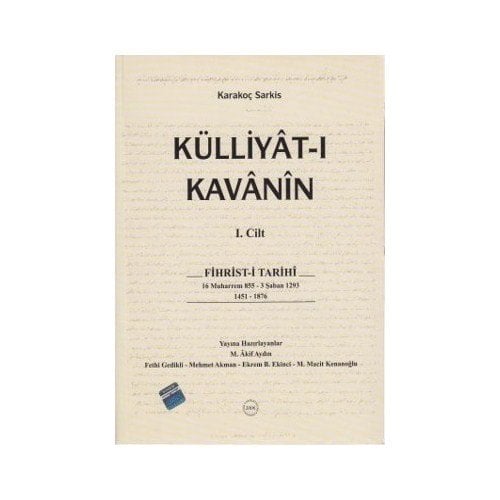 Külliyat-I Kavanin (2 Kitap Takım) - Karakoç Sarkis