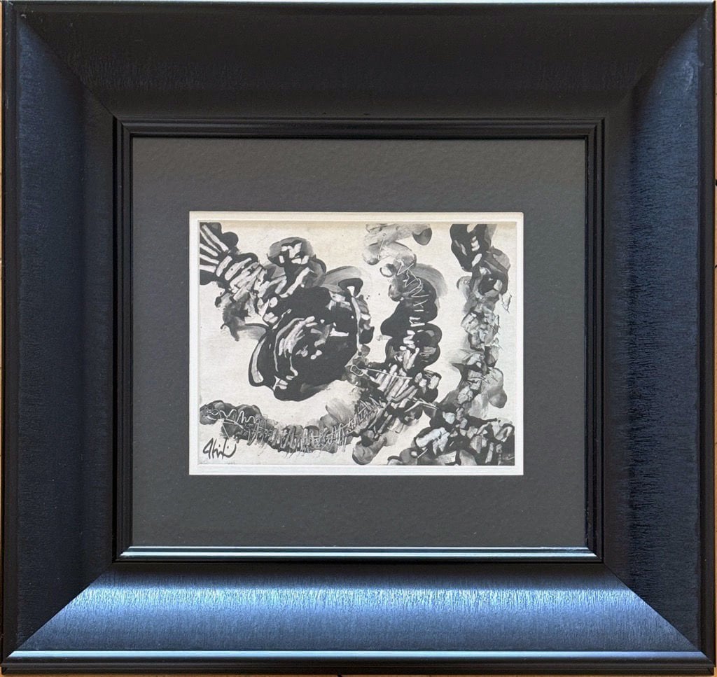 Abidin Dino - Kağıt Üzerine Çini - İmzalı