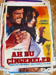 AH BU ÇİNGENELER FİLMİNİN AFİŞİ OYNAYANLAR: BEKIM FEHMIU, OLIVERA VUCO | Çizim Afiş | FİTAŞ Film