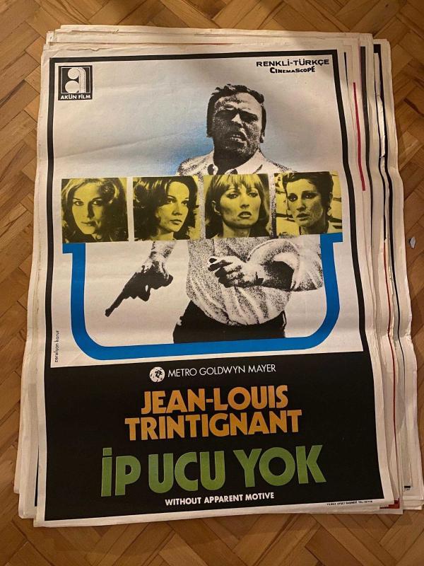 İP UCU YOK FİLMİNİN AFİŞİ OYNAYANLAR: JEAN-LOUIS TRINTIGNANT