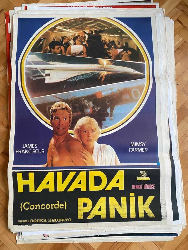 HAVADA PANİK - CONCORDE FİLMİNİN AFİŞİ OYNAYANLAR: JAMES FRANCISCUS, MIMSY FARMER YÖNETMEN: ROGER DEODATO