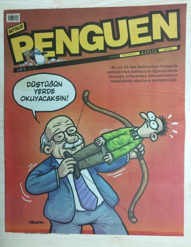 HAFTALIK PENGUEN 4 EYLÜL 2014/35 SAYI 624  BU YIL İLK KEZ KULLANILAN OTOMATİK YERLEŞTİRME SİSTEMİYLE ÖĞRENCİLERİN BİRÇOĞU EVLERİNDEN KİLOMETRELERCE