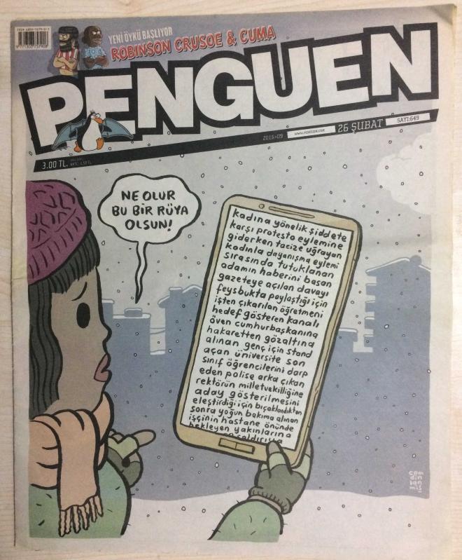 HAFTALIK PENGUEN  26 ŞUBAT 2015/09 SAYI 649 - YENİ ÖYKÜ BAŞLIYOR ROBINSON CRUOSE & CUMA