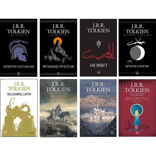 J. R. R. Tolkien Orta Dünya Seti 8 Kitap / Hurin'in Çocukları - Bitmemiş Öyküler - Hobbit - Roverandom - Silmarillion - Beren ile Luthien - Gondolin'in Düşüşü - Kullervo'nun Hikayesi