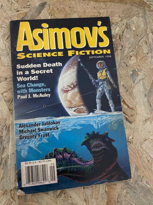 Asimov's Science Fiction September 1998 | Sudden Death in a Secret World - Sea Change With Monsters
