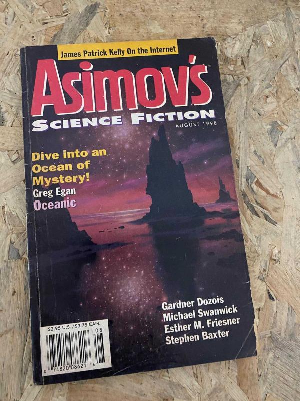 Asimov's Science Fiction August 1998 | Dive into an Ocean of Mystery - Greg Egan's Oceanic