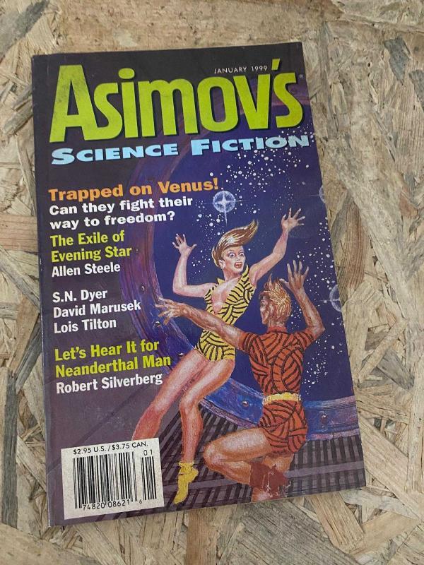 Asimov's Science Fiction January 1999 | Trapped on Venus! Can they fight their way to freed - The Exile of Evening Star - Allen Steele