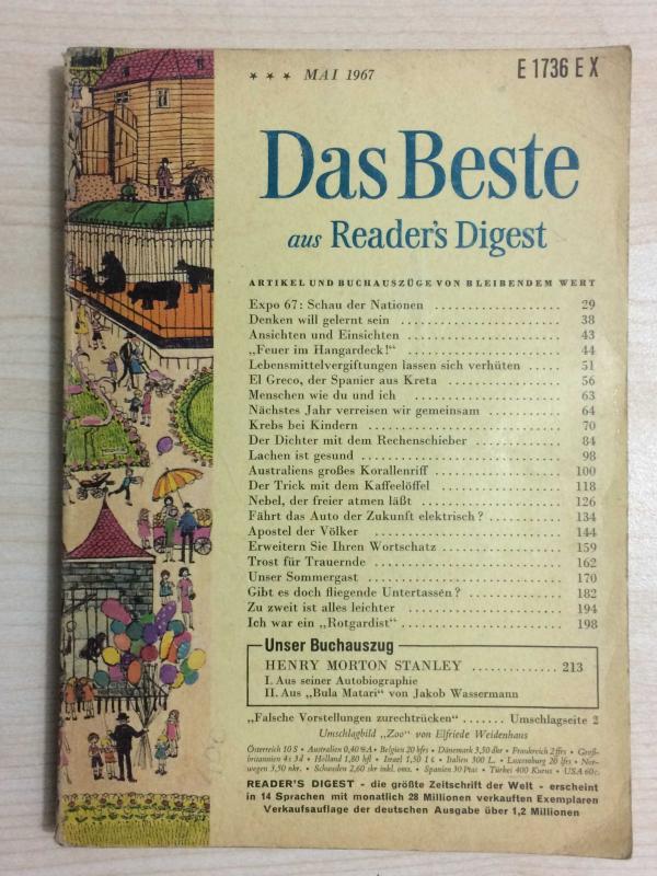 DAS BESTE AUS READER'S DIGEST MAI 1967