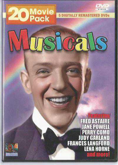 Musicals 20 Movie Pack Box Set / Fred astaıre,Jane powell, Judy Garland and more/ 5 DIGITALLY REMASTERED DVD VIDEO / 2005 MILL CREEK, USA