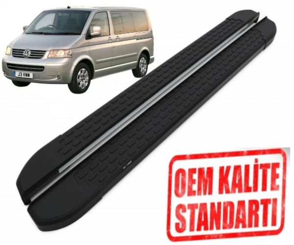 T5 CARAVELLE UZUN ŞASE 2003 2015 YILLARI ARASI ARACA ÖZEL NEVADA SİYAH YAN BASAMAK