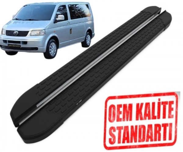 T5 TRANSPORTER UZUN ŞASE 2003 2015 YILLARI ARASI ARACA ÖZEL NEVADA SİYAH YAN BASAMAK