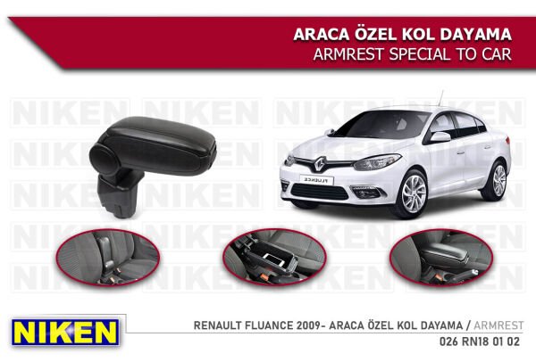 RENAULT FLUENCE 2009 2010 2011 2012 2013 2014 2015 2016 MODEL NİKEN KOL DAYAMA KOLÇAK