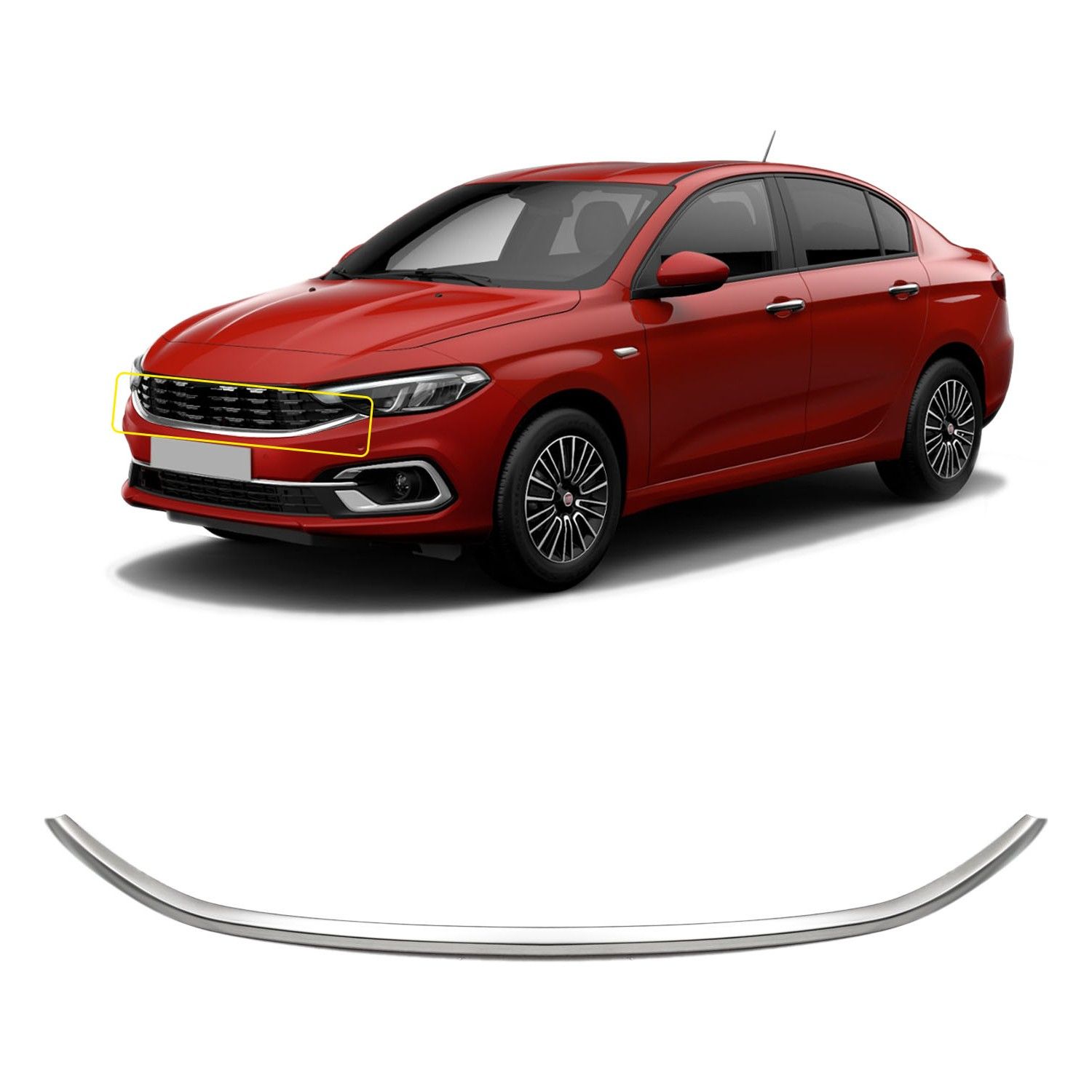 Fiat Egea Sedan Krom Ön Panjur Çıtası 2020 2021 2022 2023 2024