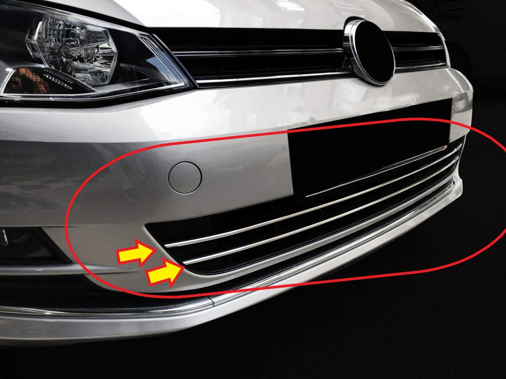 GOLF 7 ÖN TAMPON ÇİTASI KROM 2 PARÇA 2013 2014 2015 2016 2017