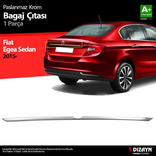 Fiat Egea SD Krom Bagaj Çıtası 2015 2016 2017 2018 2019 2020
