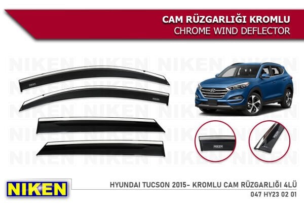 HYUNDAİ TUCSON 2015 2016 2017 2018 2019 2020 2021 2022 2023 MODEL KROMLU CAM RÜZGARLIĞI
