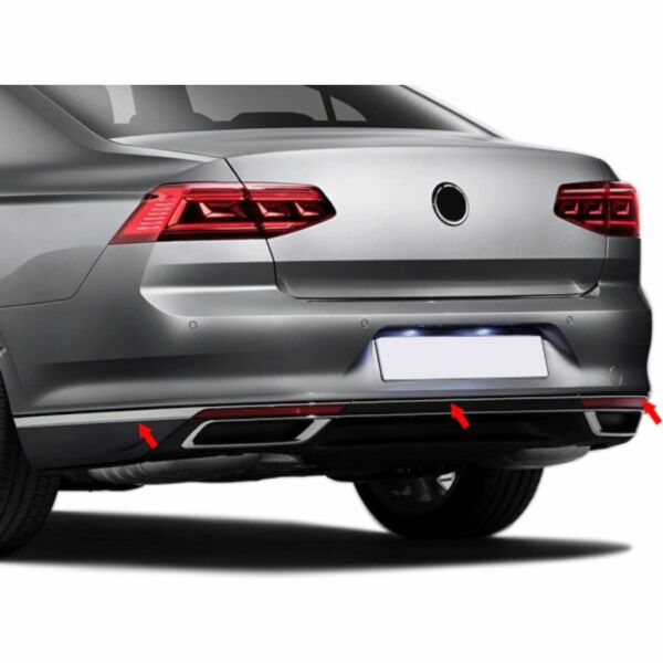 PASSAT B8.5 ARKA TAMPON ÇİTASI 3 PARÇA KROM 2019 2020 2021 2022