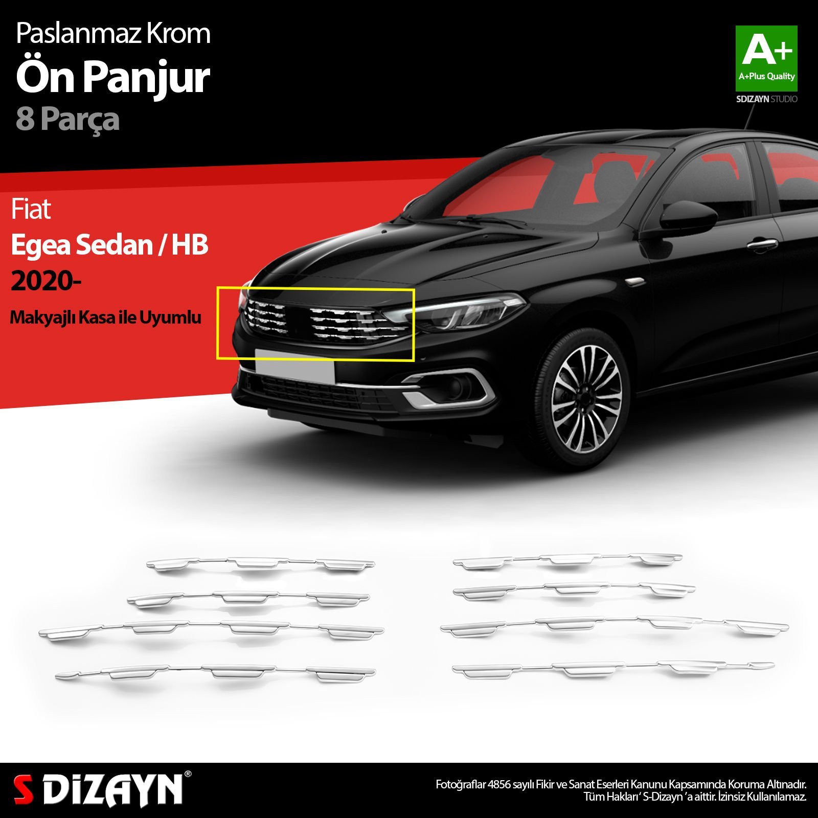 EGEA SD/HB ÖN PANJUR DİAMOND MODEL 8 PARÇA 2020 ÜZERİ