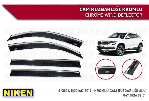 KODIAQ 2017 2018 2019 2020 2021 2022 2023 2024  KROMLU CAM RÜZGARLIĞI NİKEN