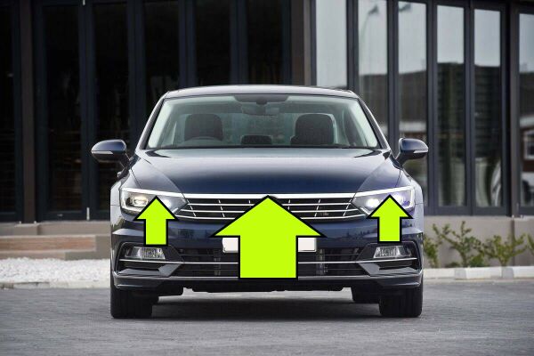 PASSAT B8.5 FAR ÜSTÜ ÇITA KROM 3 PARÇA 2019 2020 2021 2022 2023