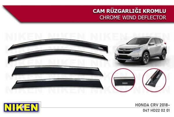 HONDA CRV CR-V 2018 2019 2020 2021 2022 2023 2024  KROMLU CAM RÜZGALIĞI